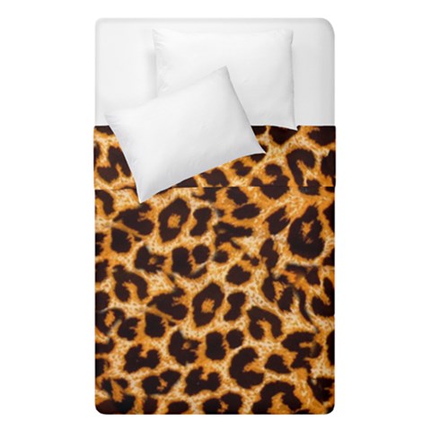 Leopard Skin Texture Macro, Brown Duvet Cover Double Side (Single Size) from ArtsNow.com