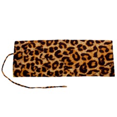 Leopard Skin Texture Macro, Brown Roll Up Canvas Pencil Holder (S) from ArtsNow.com