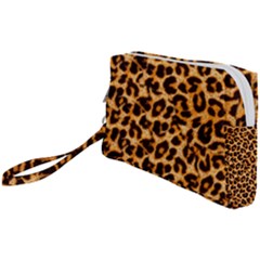 Leopard Skin Texture Macro, Brown Wristlet Pouch Bag (Small) from ArtsNow.com