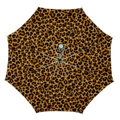 Leopard Skin Texture Macro, Brown Automatic Folding Umbrella with Case (Medium) from ArtsNow.com