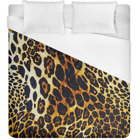 Leopard Skin Texture, Macro, Brown Duvet Cover (King Size) from ArtsNow.com