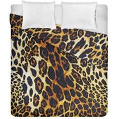 Leopard Skin Texture, Macro, Brown Duvet Cover Double Side (California King Size) from ArtsNow.com