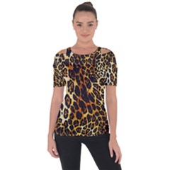 Shoulder Cut Out Short Sleeve Top 