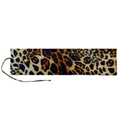 Leopard Skin Texture, Macro, Brown Roll Up Canvas Pencil Holder (L) from ArtsNow.com