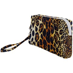 Leopard Skin Texture, Macro, Brown Wristlet Pouch Bag (Small) from ArtsNow.com