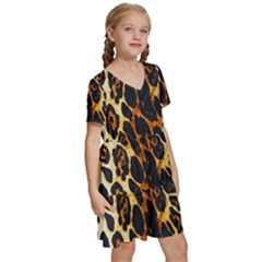 Kids  Short Sleeve Tiered Mini Dress 