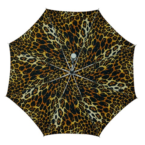 Leopard Skin Texture, Macro, Brown Automatic Folding Umbrella with Case (Medium) from ArtsNow.com