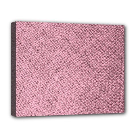 Pink Fabric Texture, Knitted Pink Texture, Deluxe Canvas 20  x 16  (Stretched) from ArtsNow.com