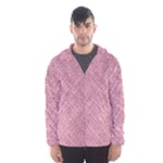 Pink Fabric Texture, Knitted Pink Texture, Men s Hooded Windbreaker