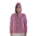 Pink Fabric Texture, Knitted Pink Texture, Women s Hooded Windbreaker