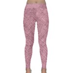 Pink Fabric Texture, Knitted Pink Texture, Classic Yoga Leggings