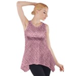 Pink Fabric Texture, Knitted Pink Texture, Side Drop Tank Tunic