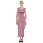 Pink Fabric Texture, Knitted Pink Texture, Fitted Maxi Dress