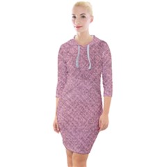 Quarter Sleeve Hood Bodycon Dress 