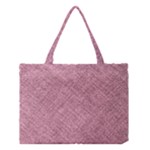 Pink Fabric Texture, Knitted Pink Texture, Medium Tote Bag