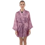 Pink Fabric Texture, Knitted Pink Texture, Long Sleeve Satin Kimono