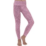 Pink Fabric Texture, Knitted Pink Texture, Kids  Lightweight Velour Classic Yoga Leggings