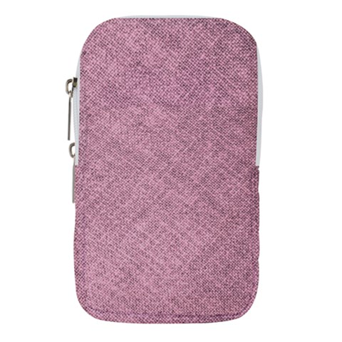 Pink Fabric Texture, Knitted Pink Texture, Waist Pouch (Large) from ArtsNow.com