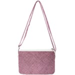 Pink Fabric Texture, Knitted Pink Texture, Double Gusset Crossbody Bag