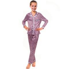 Kids  Satin Long Sleeve Pajamas Set 