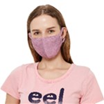 Pink Fabric Texture, Knitted Pink Texture, Crease Cloth Face Mask (Adult)