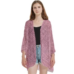 Open Front 3/4 Sleeve Batwing Chiffon Cardigan Kimono 