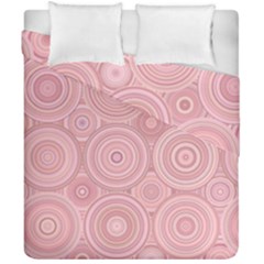 Pink Retro Texture With Circles, Retro Circles Background, Duvet Cover Double Side (California King Size) from ArtsNow.com