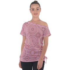 Off Shoulder Tie-Up T-Shirt 