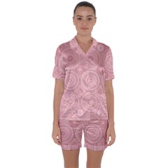 Satin Short Sleeve Pajamas Set 