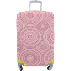 Pink Retro Texture With Circles, Retro Circles Background, Luggage Cover (Large) from ArtsNow.com