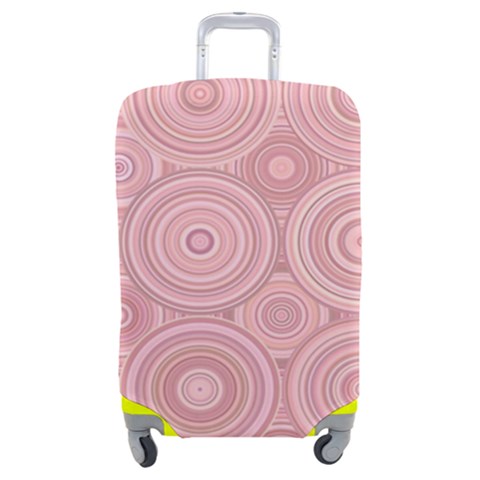 Pink Retro Texture With Circles, Retro Circles Background, Luggage Cover (Medium) from ArtsNow.com