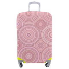 Pink Retro Texture With Circles, Retro Circles Background, Luggage Cover (Medium) from ArtsNow.com