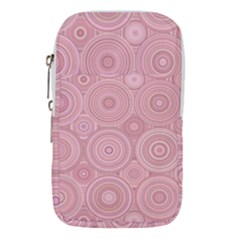 Pink Retro Texture With Circles, Retro Circles Background, Waist Pouch (Small) from ArtsNow.com