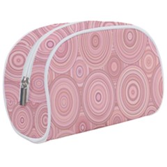 Pink Retro Texture With Circles, Retro Circles Background, Make Up Case (Medium) from ArtsNow.com