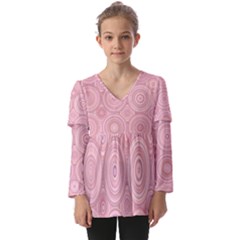 Kids  V Neck Casual Top 