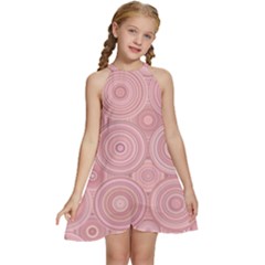 Kids  Halter Collar Waist Tie Chiffon Dress 