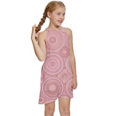 Kids  Halter Collar Waist Tie Chiffon Dress 