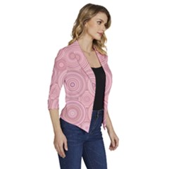 Women s Draped Front 3/4 Sleeve Shawl Collar Jacket 