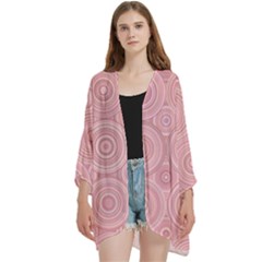 Open Front 3/4 Sleeve Batwing Chiffon Cardigan Kimono 