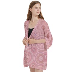 Open Front 3/4 Sleeve Batwing Chiffon Cardigan Kimono 