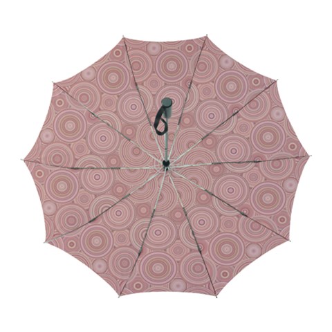 Pink Retro Texture With Circles, Retro Circles Background, Automatic Folding Umbrella with Case (Large) from ArtsNow.com