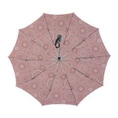 Pink Retro Texture With Circles, Retro Circles Background, Automatic Folding Umbrella with Case (Large) from ArtsNow.com