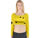 Punch Hole, Black Hole Long Sleeve Crop Top