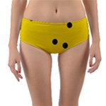 Punch Hole, Black Hole Reversible Mid-Waist Bikini Bottoms