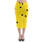 Punch Hole, Black Hole Midi Pencil Skirt