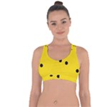 Punch Hole, Black Hole Cross String Back Sports Bra