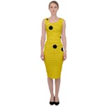 Punch Hole, Black Hole Sleeveless Pencil Dress