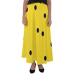 Punch Hole, Black Hole Flared Maxi Skirt