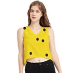 Punch Hole, Black Hole V-Neck Cropped Tank Top