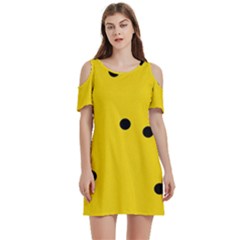 Women s Cold Shoulder Round Neck Mini Dress 